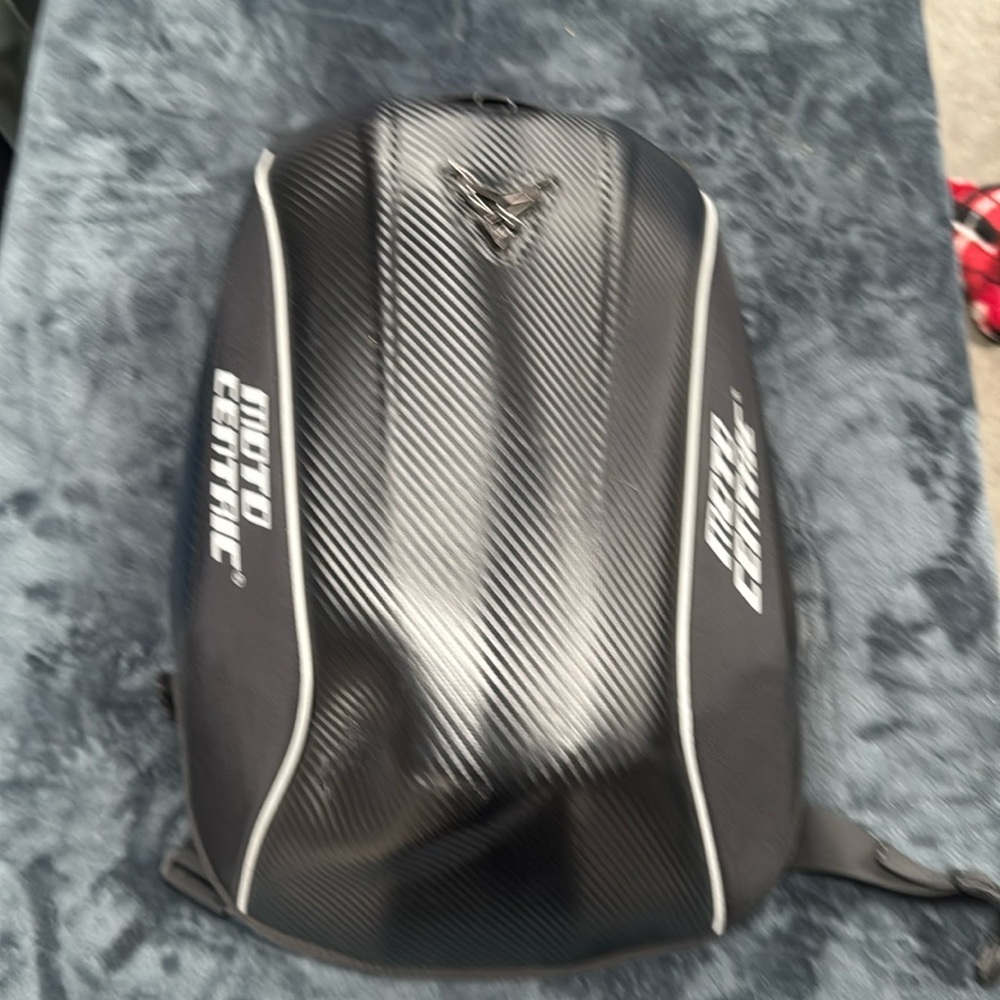 Carbon Fiber Motorcycle Backpack Riding Waterproof Bagpack Mens Travel Bag
